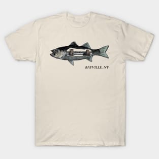 Striped bass Bayville  bridge Long Island T-Shirt